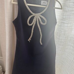 Lola + The Boys Black Dress with Silver Embellishments